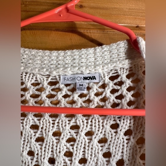 Fashion Nova Loose Knit Cardigan Cropped Size Med Academia Fairycore Classic - Picture 4 of 12